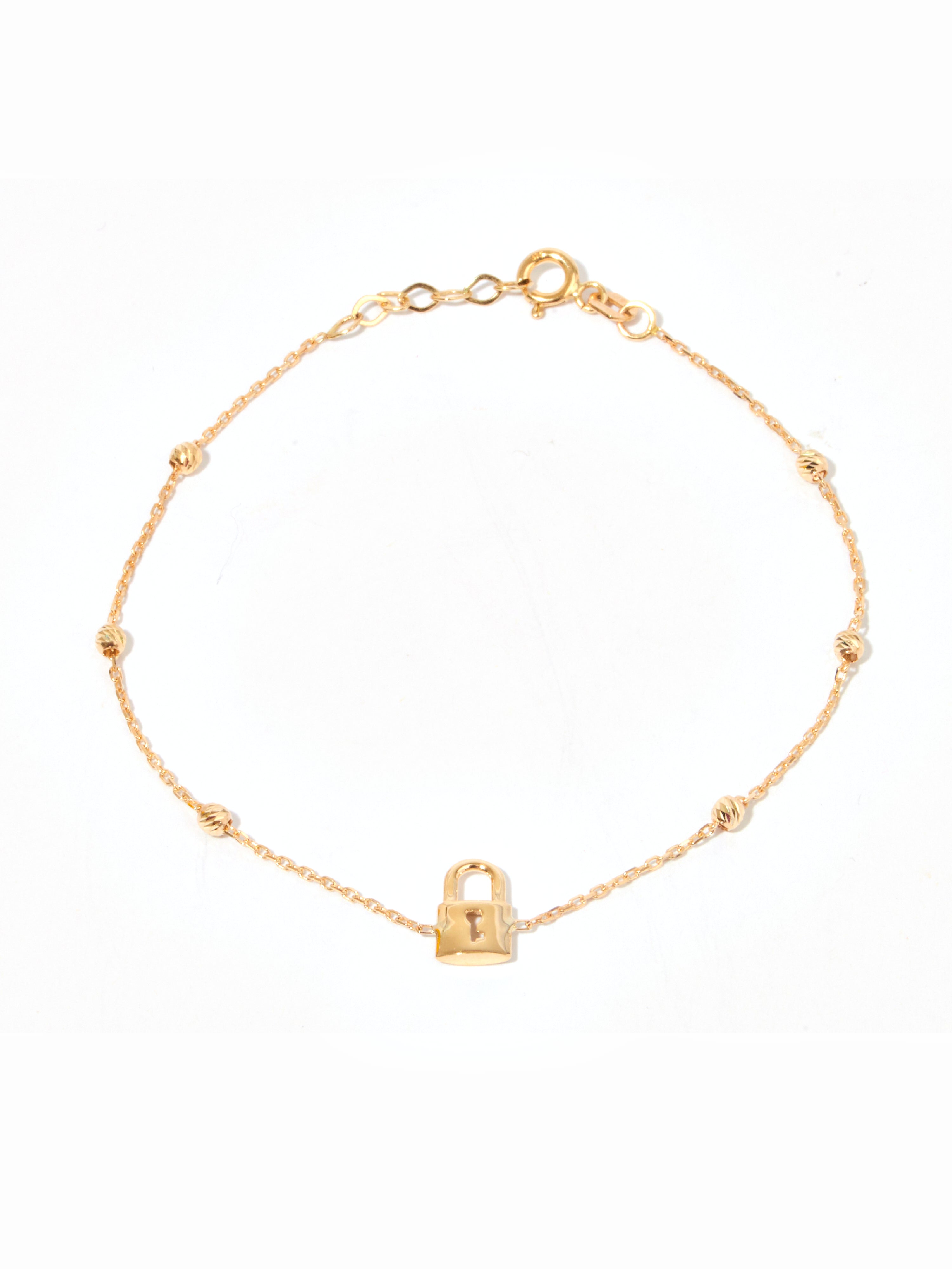 9ct Yellow Gold Lock Bracelet